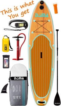  Dama Inflatable Ultra-Light SUP for All Skill Levels  Everything Included with Stand Up Paddle Board, Adj Paddle, Pump, ISUP  Travel Backpack, Leash, Waterproof Bag : Sports & Outdoors