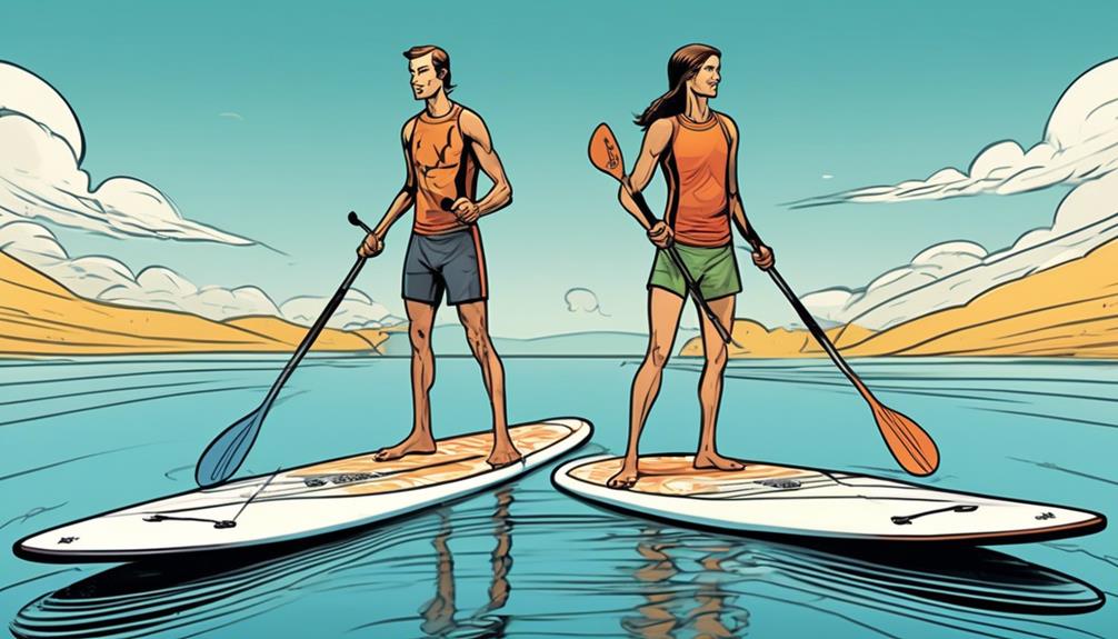 comparing all around and touring inflatable paddle boards