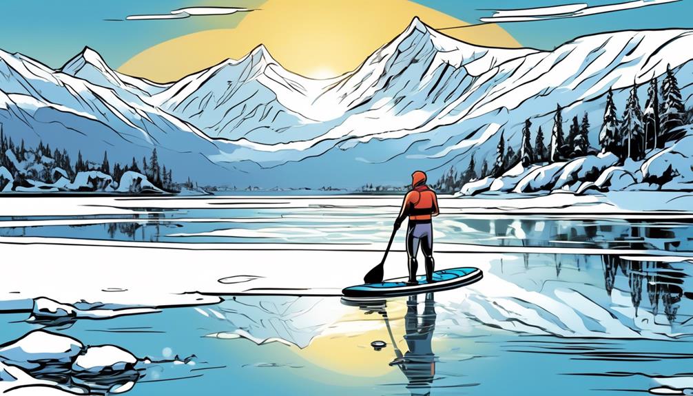 inflatable paddle board winter
