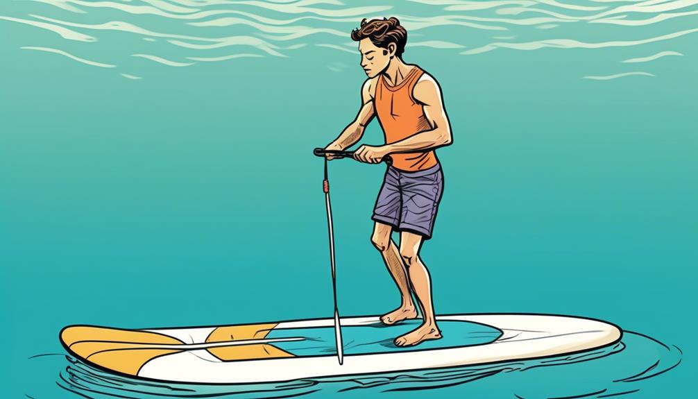 proper foot placement on inflatable stand up paddle board
